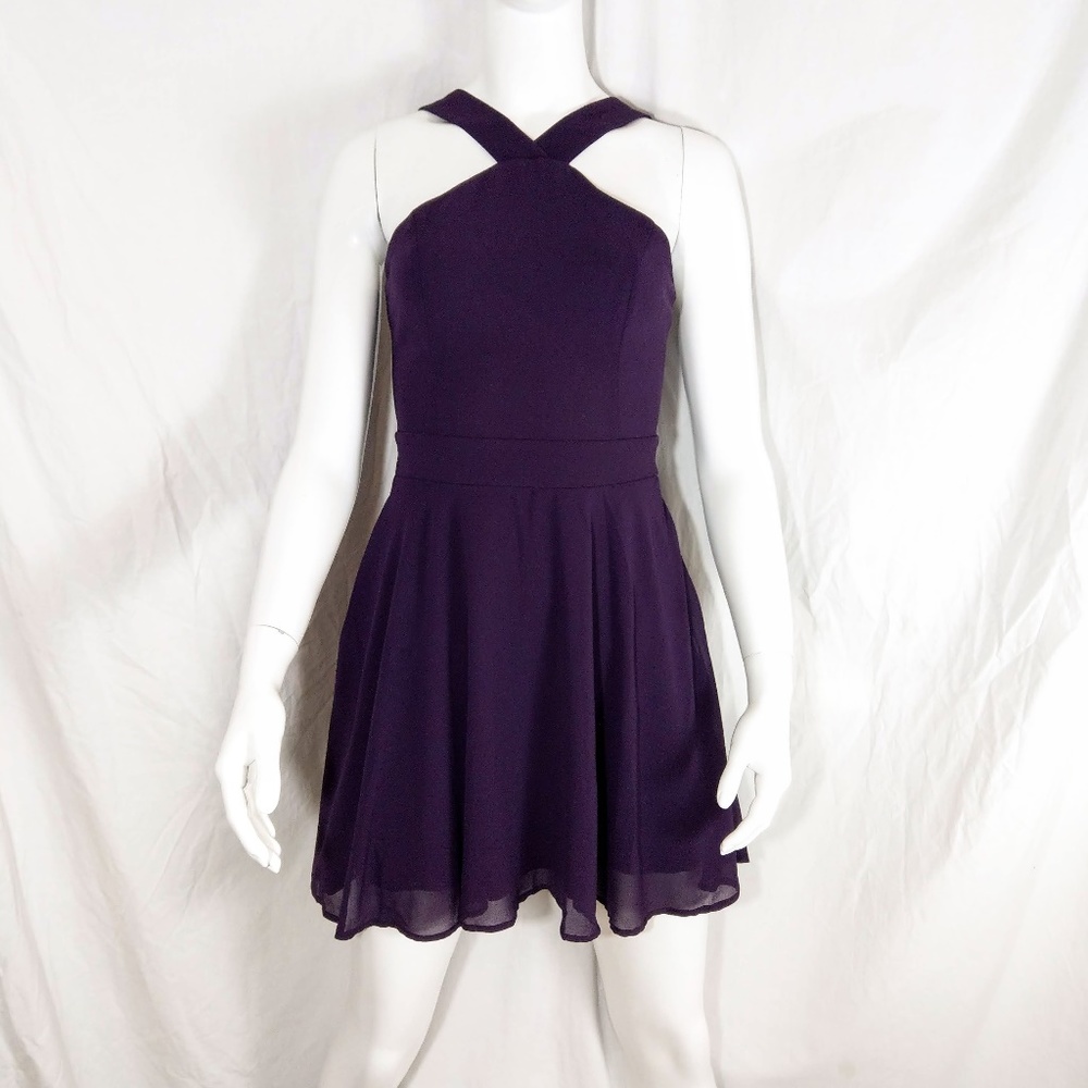 NWT Charlotte Russe Purple Lined Night Out Mini